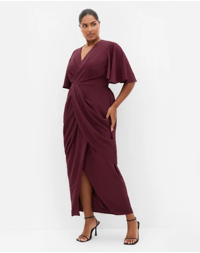 City Chic - Braelynn Drape Maxi Dress
