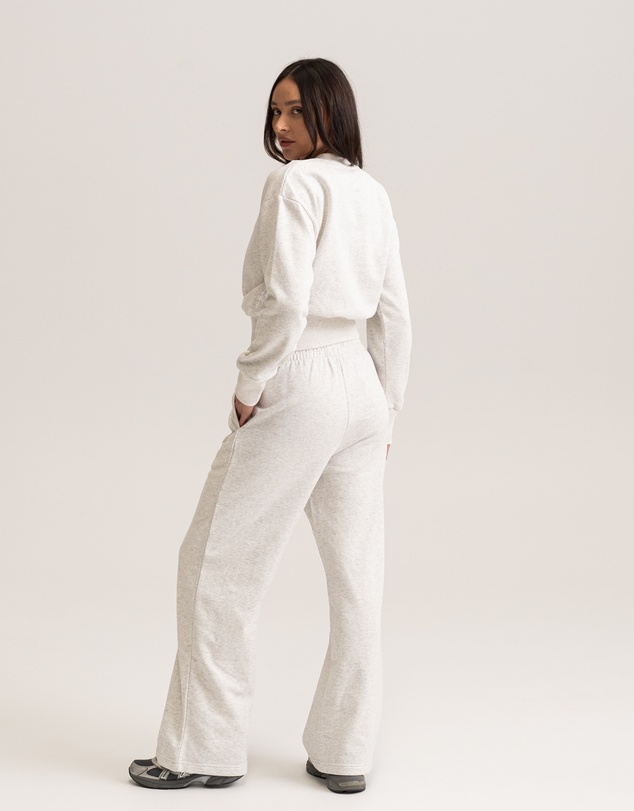 HyperLuxe The Label - Logo Embroidered Pintuck Sweatpants