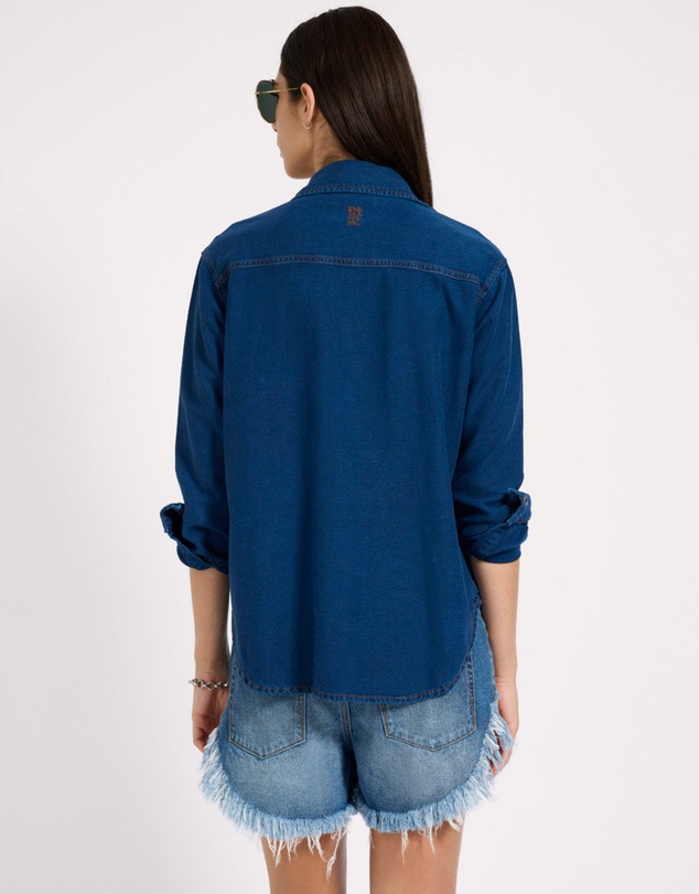 ONE TEASPOON - Western Denim Shirt - Deep Blue