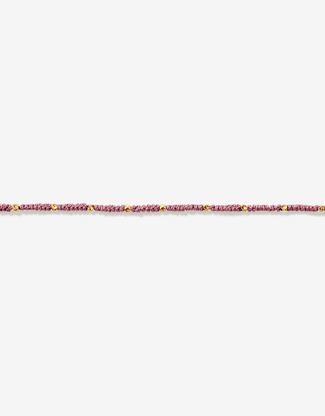 Michael Hill - Dusty Rose Cord Bead Bracelet in 10kt Yellow Gold