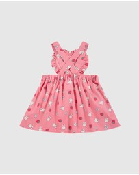Kynd Baby - Miffy Heart Pinafore in Strawberry