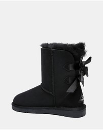 EVERAU - EverAU Ugg Short Back Bow Sheepskin Upper UGG Boots