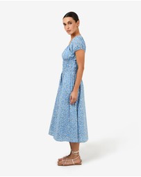 Forcast - Alisa Shirred Midi Dress