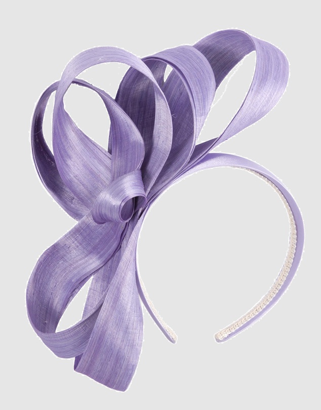 Fillies Collection - Lilac Silk Abaca Loops Racing Fascinator