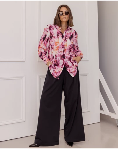 ALEXANDRA - Kristos Shirt Pink Textured Print