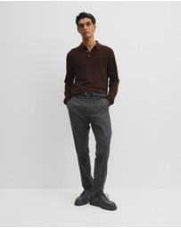 Country Road - Australian Merino Textured Polo Knit