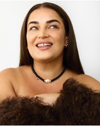 HOUSE OF SLANI - Black Gold Onira Onyx Bead Necklace