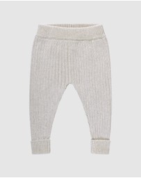Kynd Baby - Organic Chunky Rib Knit Pant in Snow Marle