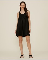 The Fated - Camille Linen Blend Mini Dress