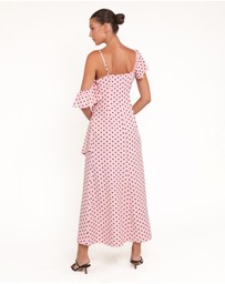 Petal & Pup - Adelina Maxi Dress - Pink Polka Dot
