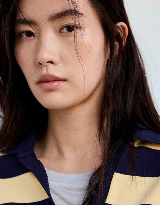 M.N.G - Striped Polo-Neck Sweater