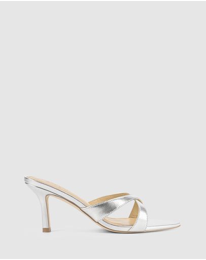 Silver Metallic Leather
