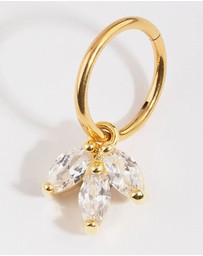 Lovisa - Gold Plated Titanium Marquise Cubic Zirconia Belly Ring