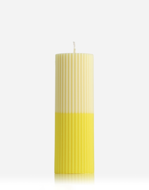 XRJ Celebrations - Pillar Two-Tone Lemonade Candle
