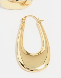 Lovisa - Gold Plated Oval Hoop Earrings