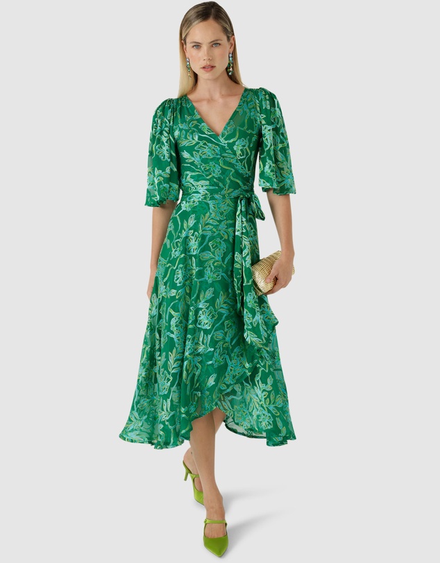 SACHA DRAKE - Garden Maze Wrap Dress