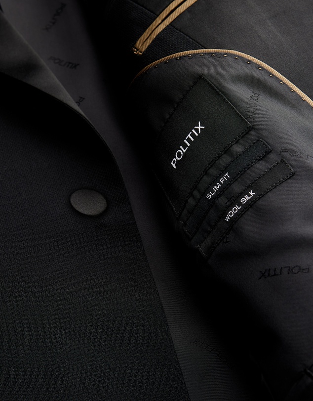 Politix - Slim Fit Premium Wool Silk Tuxedo Jacket