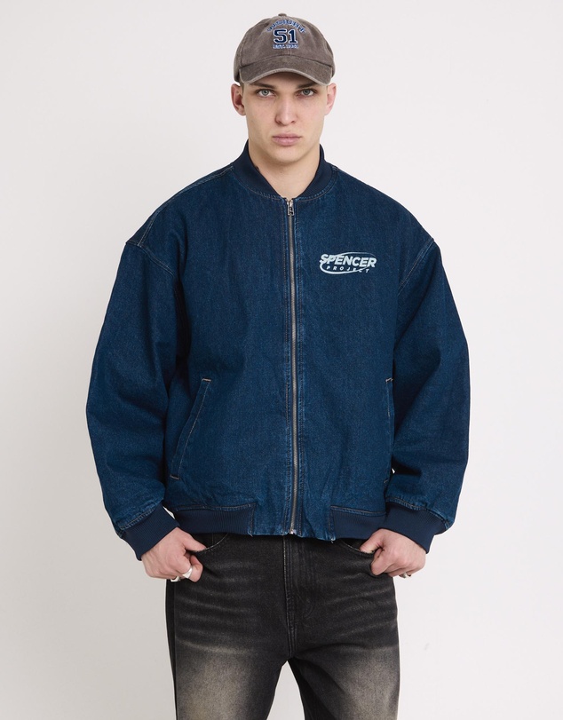 Spencer Project - Raven Denim Bomber Jacket