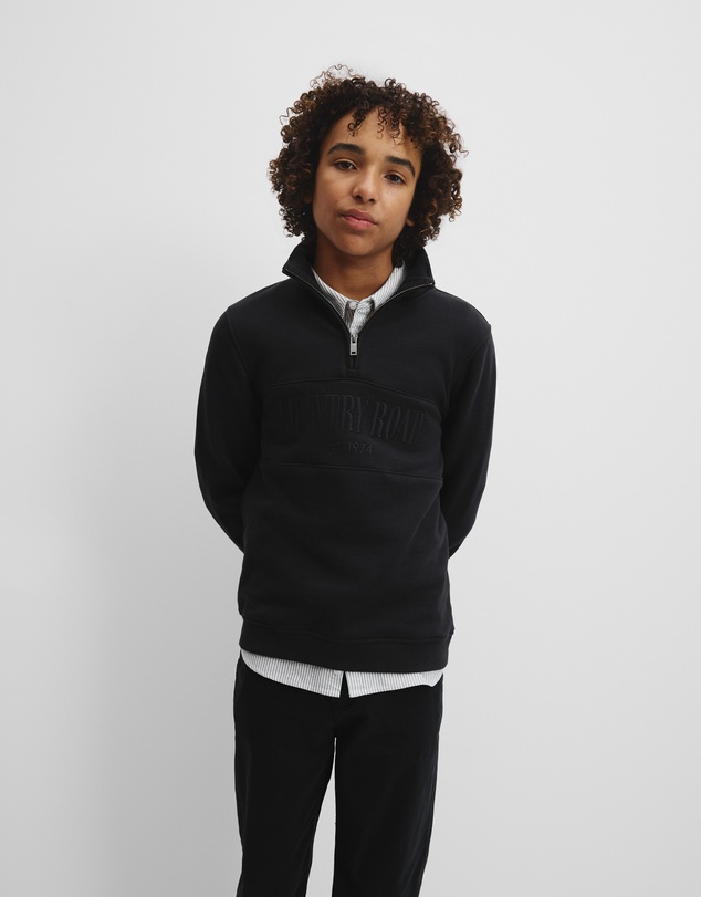 Country Road - Teen Australian Cotton Heritage Half Zip Sweat