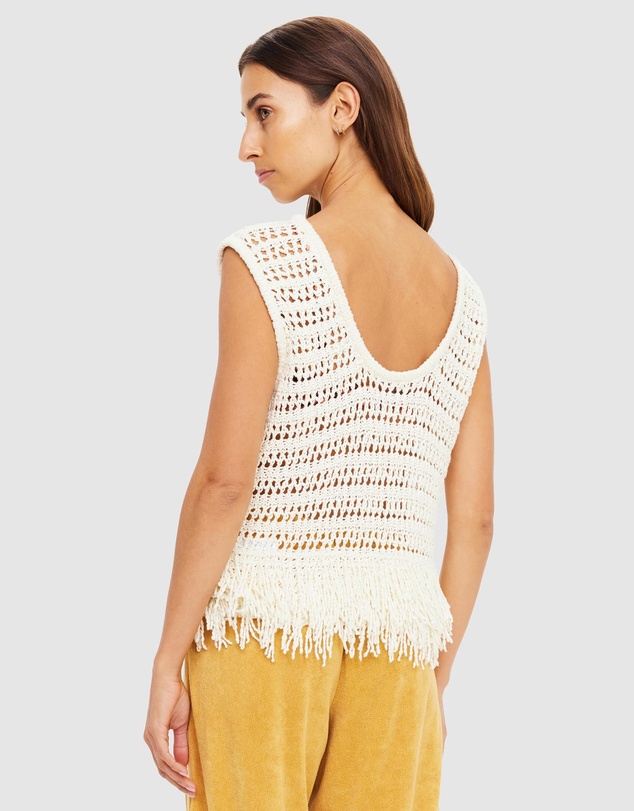 The Upside - Kamali Knit Fringe Top