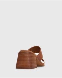 Betts - Prince Leather Block Heel Mules