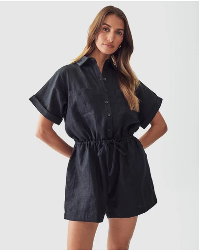 Calli - Liv Linen Playsuit