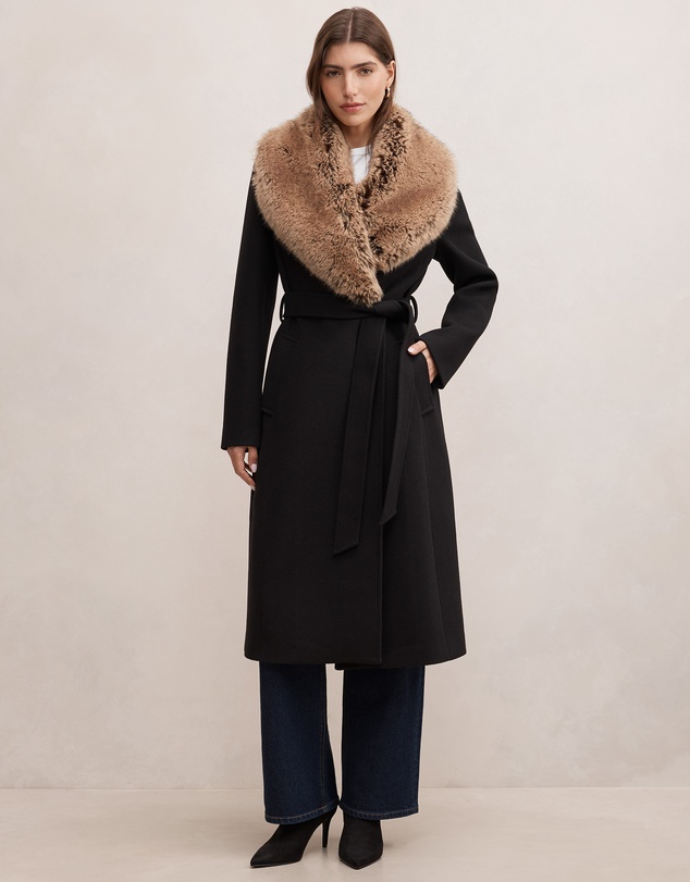 Forever New - Shelby Faux Fur Collar Coat
