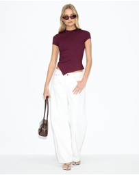 Dazie - Parker Ruched Short Sleeve Top