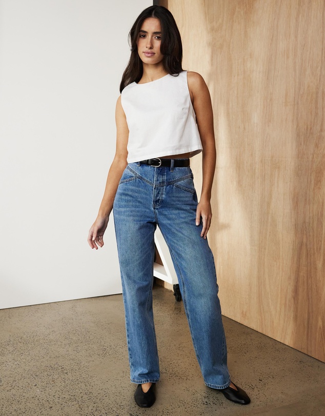Atmos&Here - Celina Linen Blend Crop Top