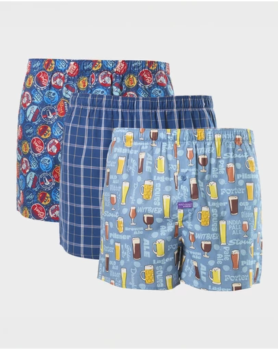 Mitch Dowd - Mens Beer Me Boxer Shorts 3 Pack - Multi