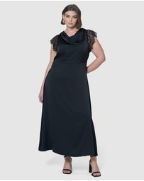 Pink Dusk by Curve Project - Allure Satin Maxi Dress
