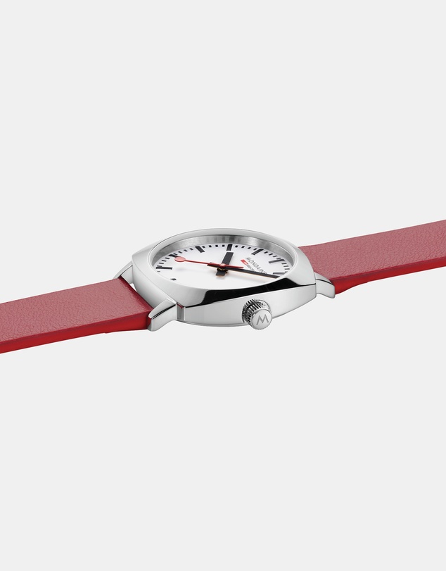Mondaine - Mondaine Official Swiss Railways Petite Cushion Vegan Leather Watch
