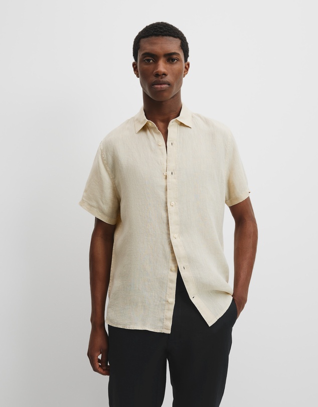Country Road - Organically Grown Linen Regular Fit Short Sleeve Shirt