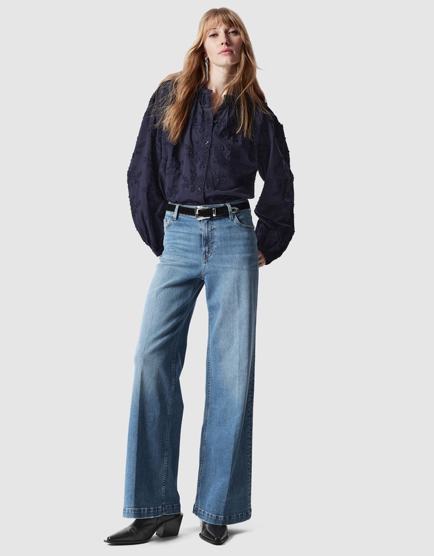 & Other Stories - Voluminous Floral-Appliqué Blouse
