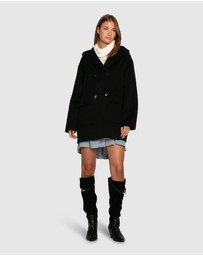 Belle & Bloom - Coastal Edit Hooded Wool Blend Coat