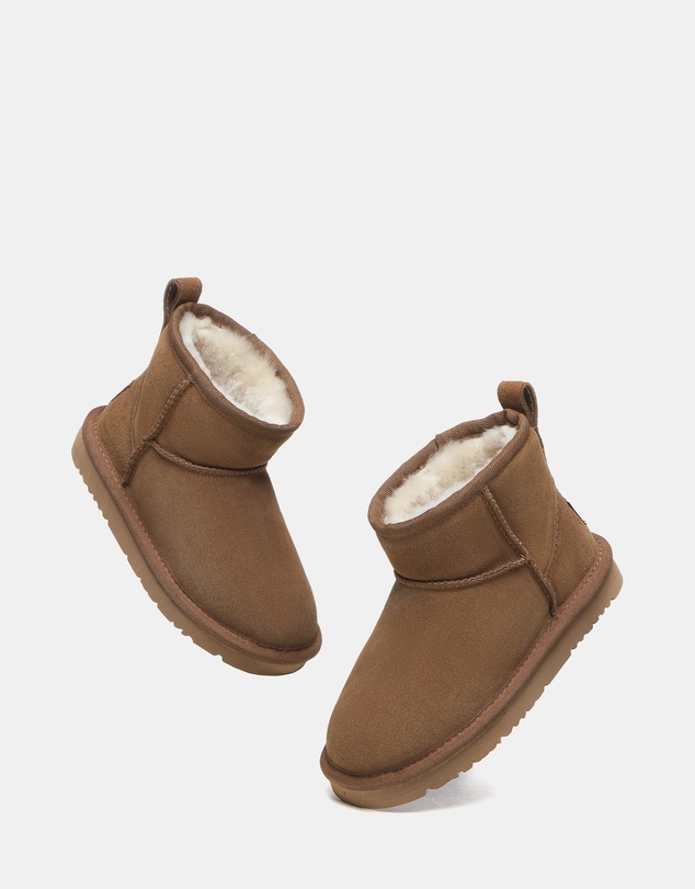 EVERAU - Australian Shepherd Ugg Noel Kids Mini Cow Suede Upper UGG Boots