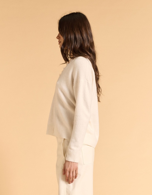 MVN - Knit Jumper With Lace Trim
