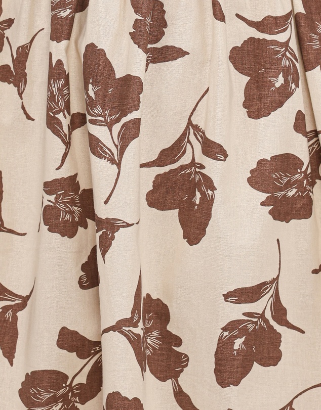 Petal & Pup - Cambria Long Sleeve Mini Dress - Brown/White