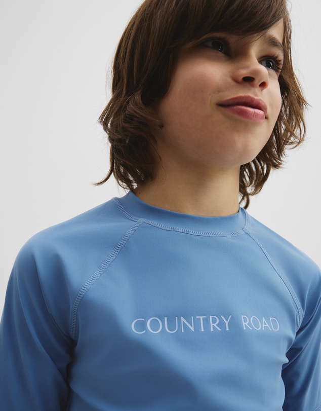 Country Road - Teen Short Sleeve Logo Rash Vest