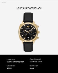 Emporio Armani - Black Chronograph Watch