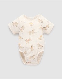 Purebaby - Rib Short Sleeve Bodysuit -Kids-Babies