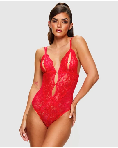 Ann Summers - Diamond Heart Crotchless Bodysuit