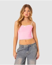 EDIKTED - Alara Lace Trim Tank Top