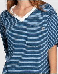 Belle & Bloom - Brave Soul Oversized Striped T-Shirt