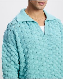 Bonsai - Bubble Knit Polo Oversize Fit