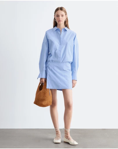 & Other Stories - Tie-Detail Mini Shirt Dress