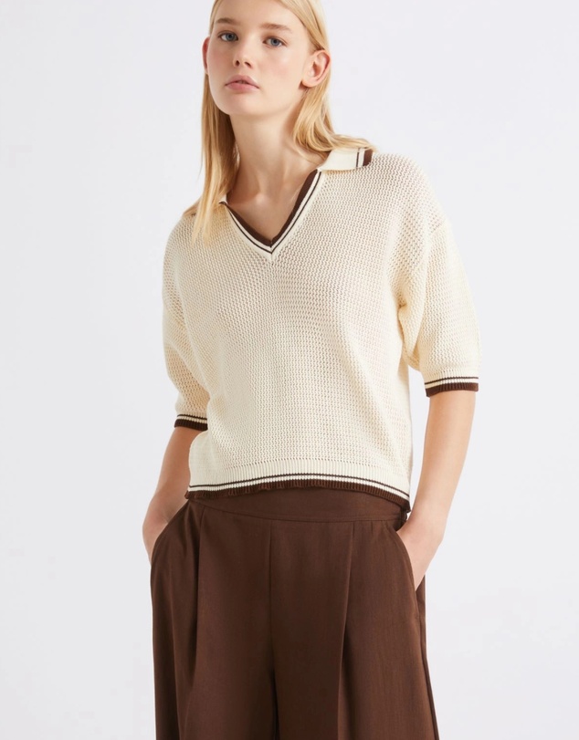 Marella - Noir Textured Polo