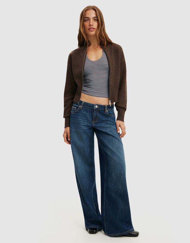 Cotton On - Lotus Cinched Zip Knit