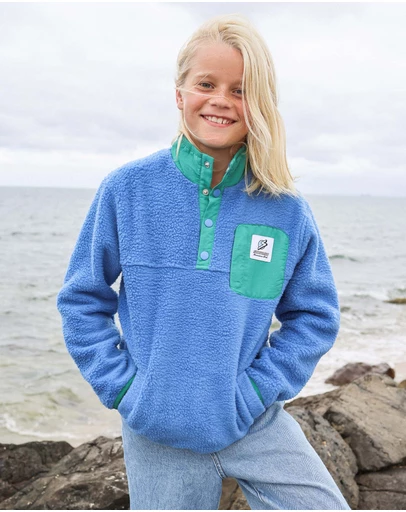 Skwosh - Skwosh Kids Polar Snap Fleece in Blue