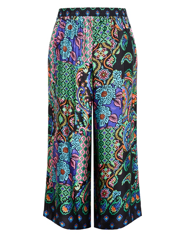 City Chic - Scarf Print Wide Leg Pant